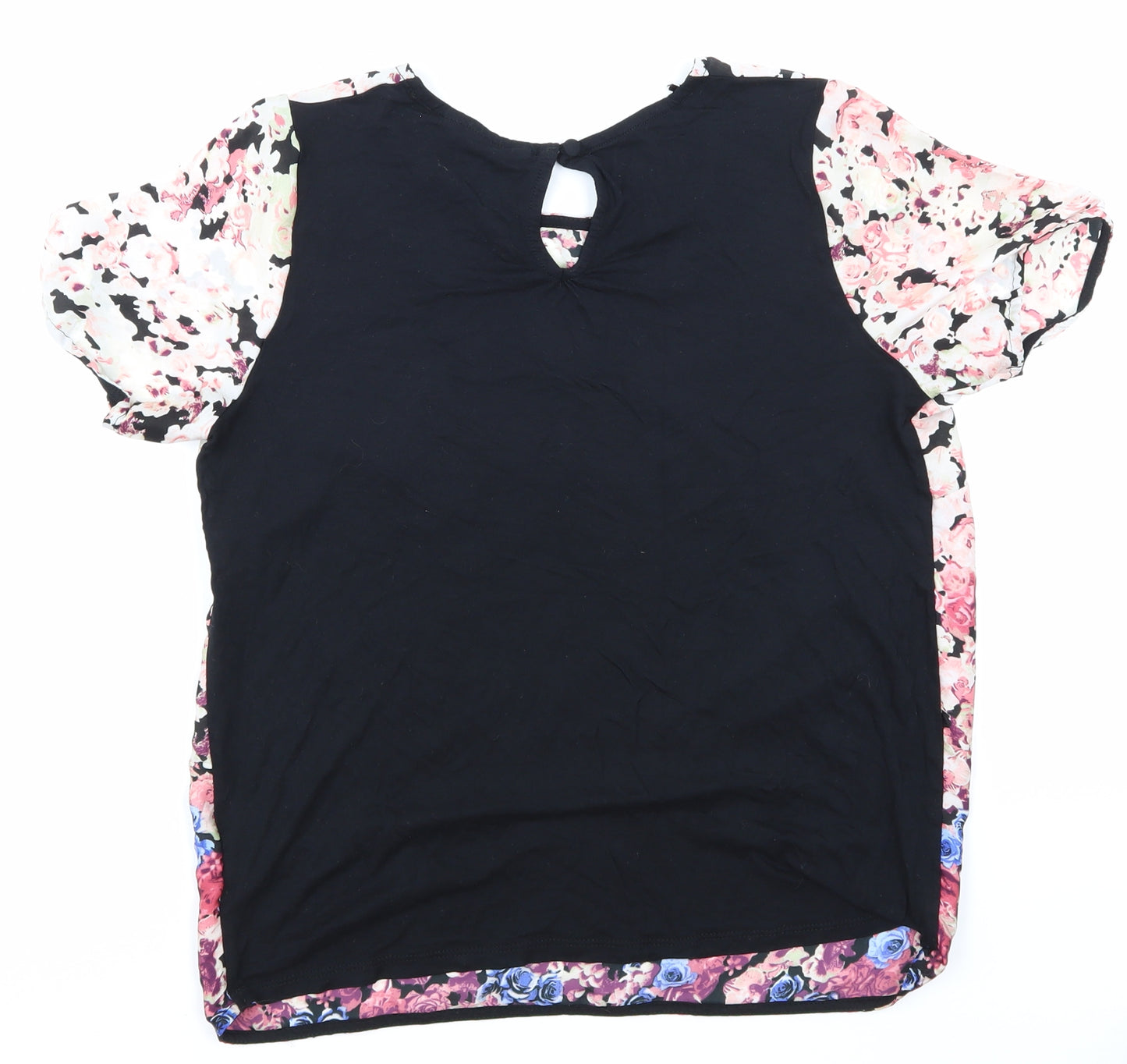 TU Womens Pink Floral  Basic Blouse Size 10