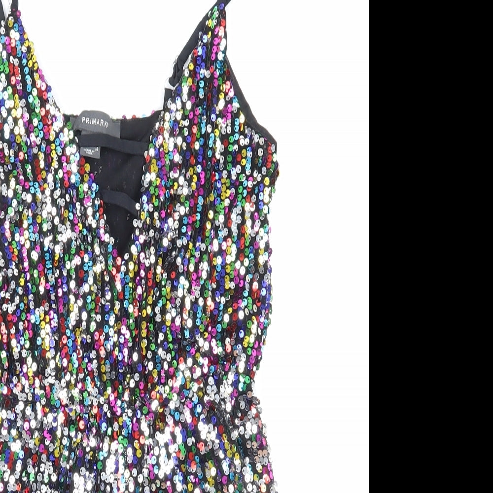 Primark Womens Black   Playsuit One-Piece Size XS  - Sparkly