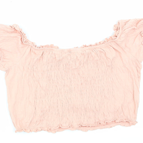 NewLook Womens Pink   Cropped T-Shirt Size 16