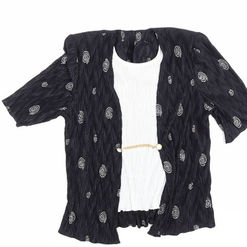 NEXT Womens Black Argyle/Diamond  Basic Blouse Size 14