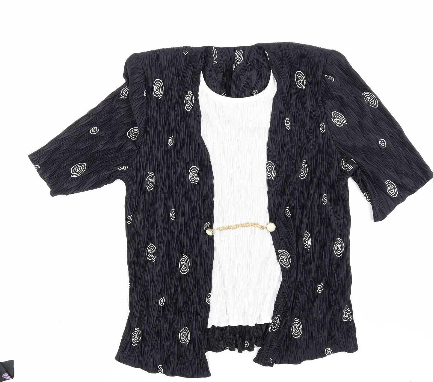 NEXT Womens Black Argyle/Diamond  Basic Blouse Size 14