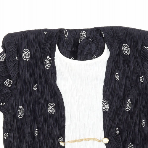 NEXT Womens Black Argyle/Diamond  Basic Blouse Size 14