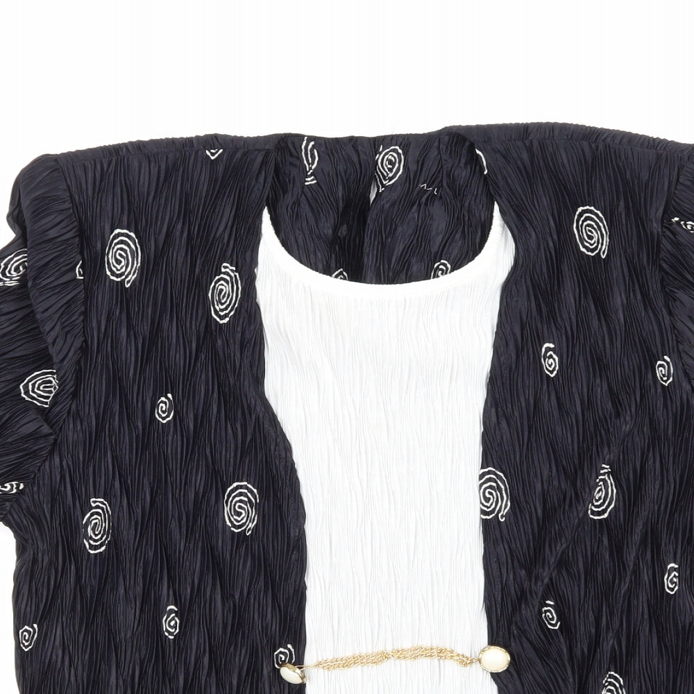 NEXT Womens Black Argyle/Diamond  Basic Blouse Size 14