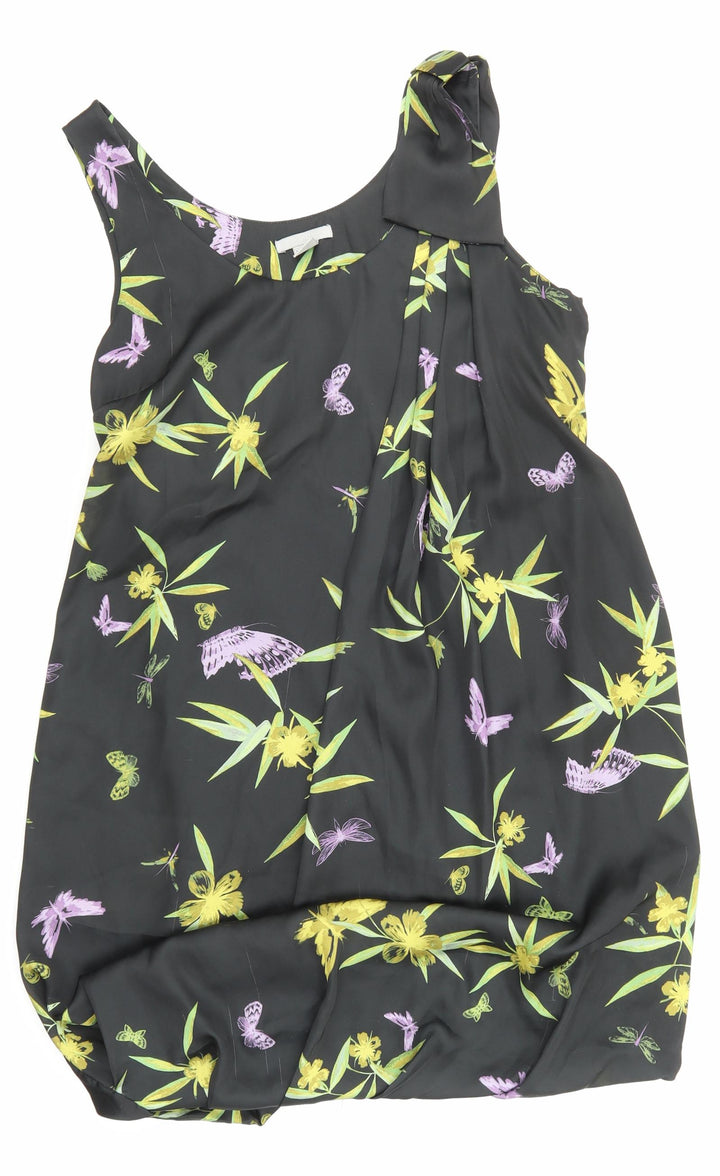 H&M Womens Black Floral  Shift  Size 8