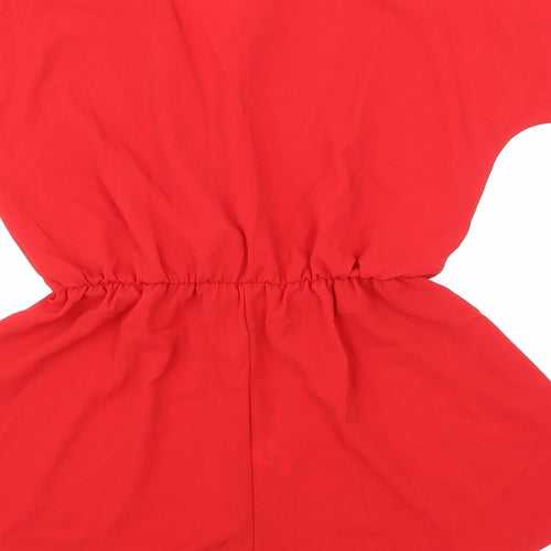 PRETTYLITTLETHING Womens Red   Playsuit One-Piece Size 10