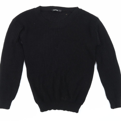 Boohoo Womens Black   Pullover Jumper Size S
