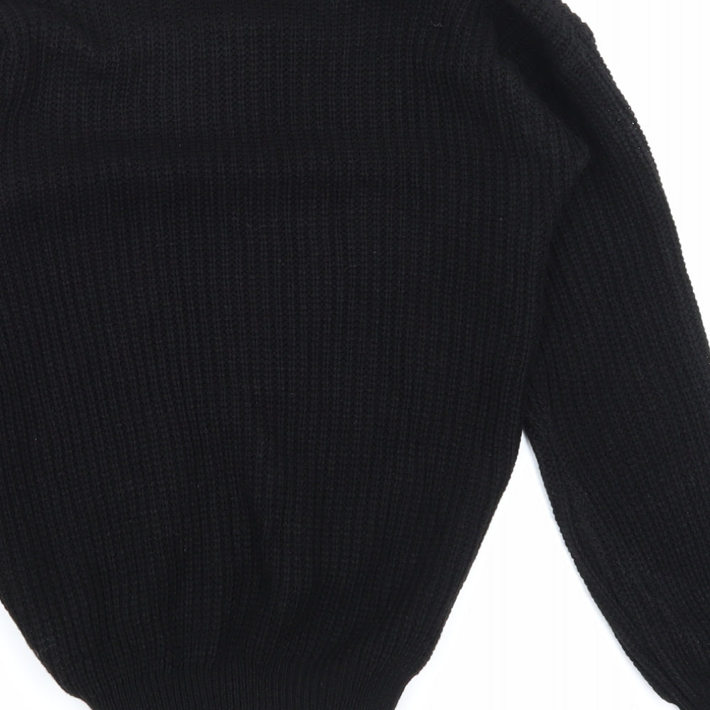 Boohoo Womens Black   Pullover Jumper Size S