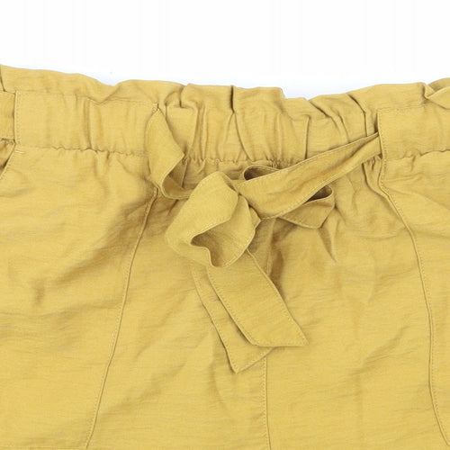 NewLook Womens Yellow   Boyfriend Shorts Size 12