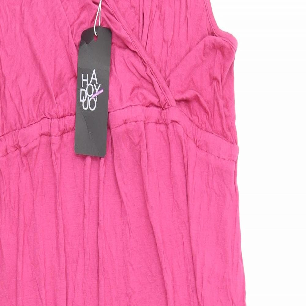 Haoduoyi Womens Pink   Skater Dress  Size 16