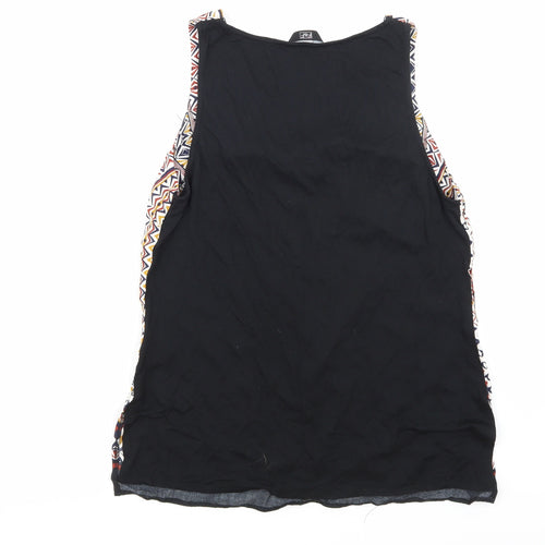 F&F Womens Black Argyle/Diamond  Basic Blouse Size 10
