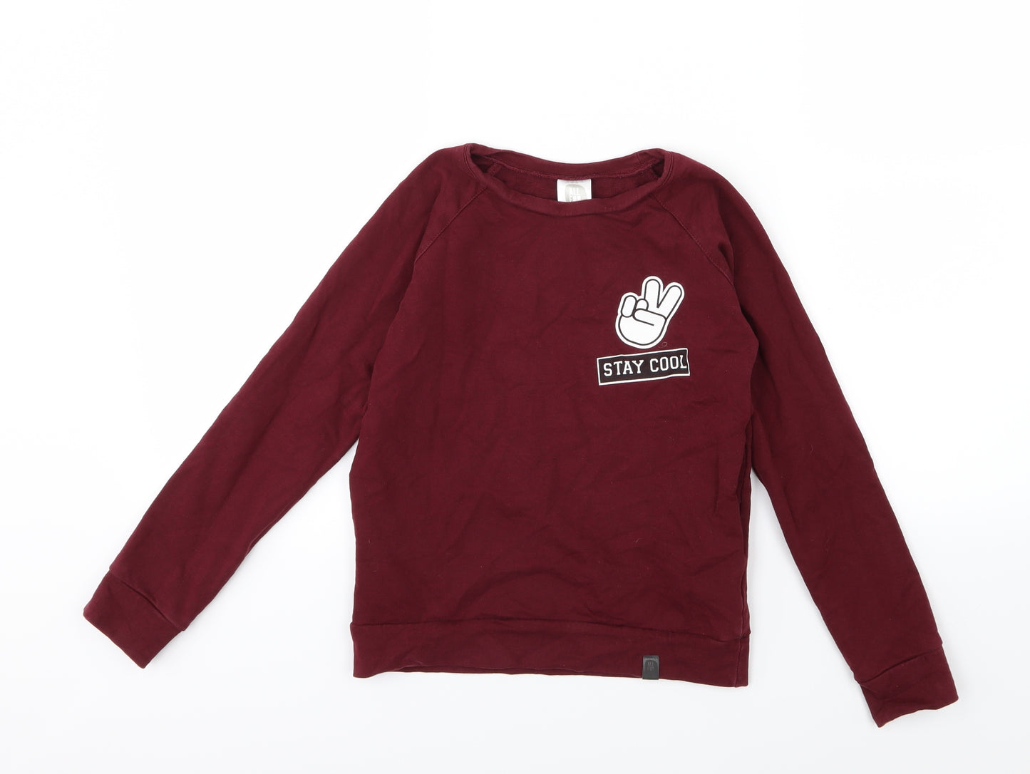 All for kids Boys Red  Jersey Pullover Sweatshirt Size 8-9 Years