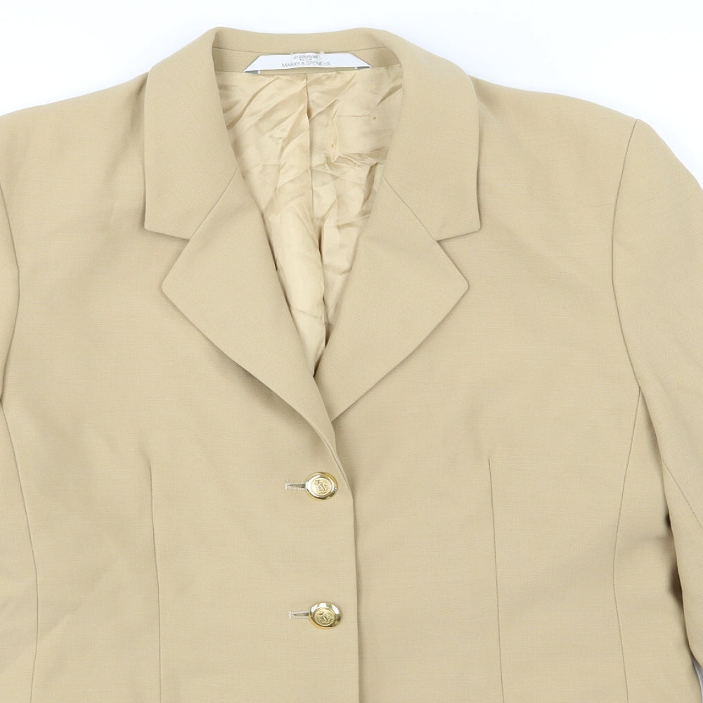 Marks and Spencer Womens Beige   Jacket  Size 14