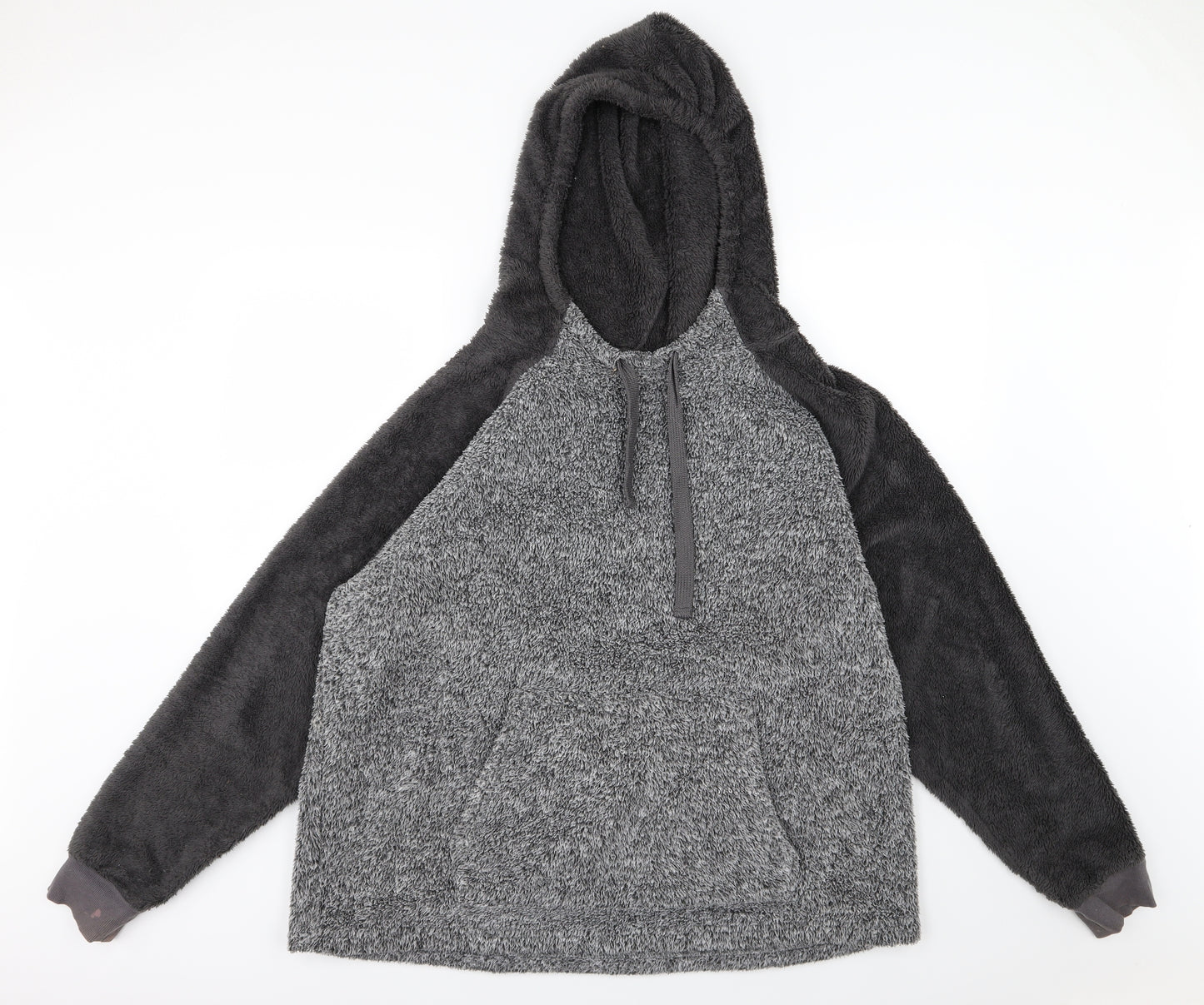 Nutmeg Mens Grey  Fleece Pullover Hoodie Size 2XL