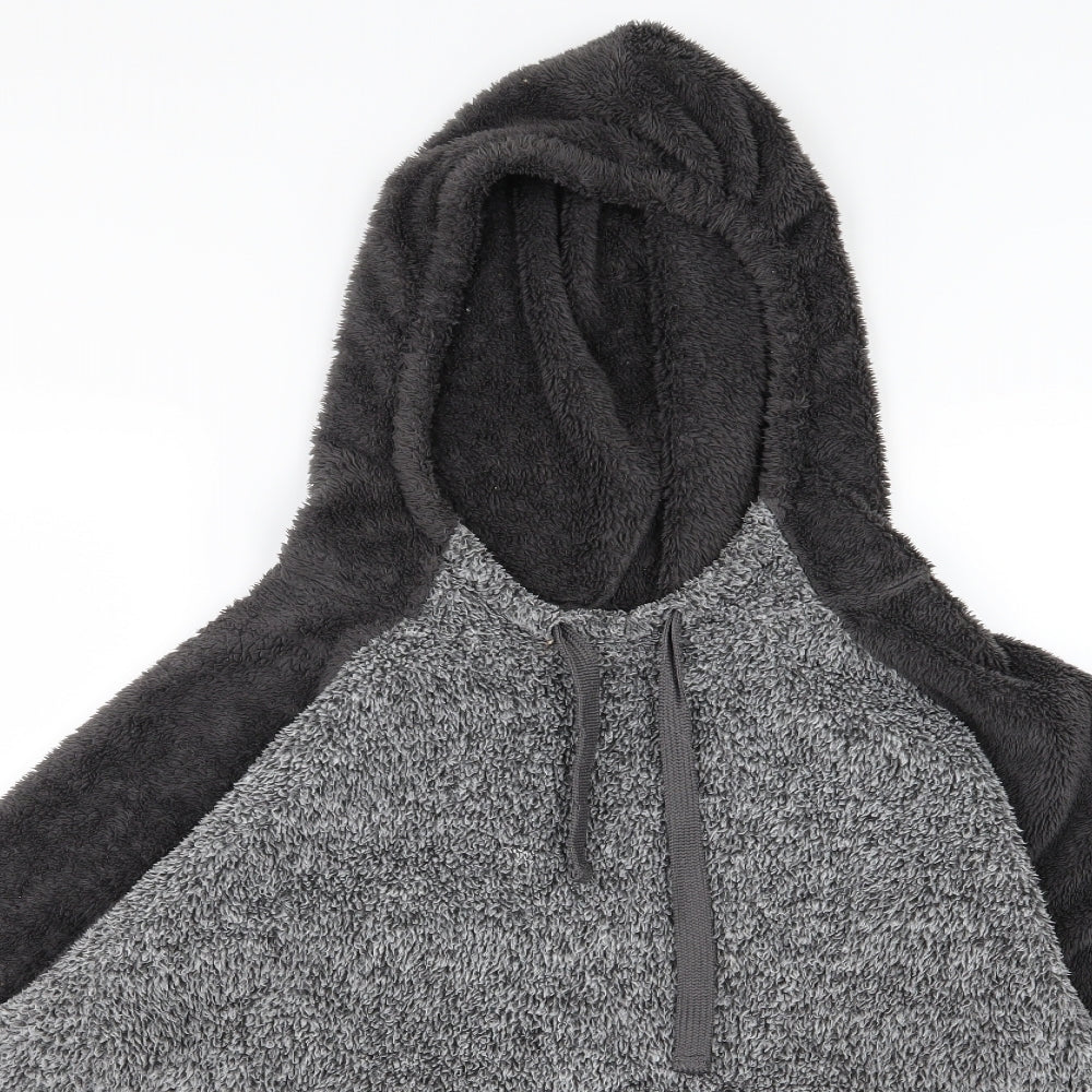 Nutmeg Mens Grey  Fleece Pullover Hoodie Size 2XL