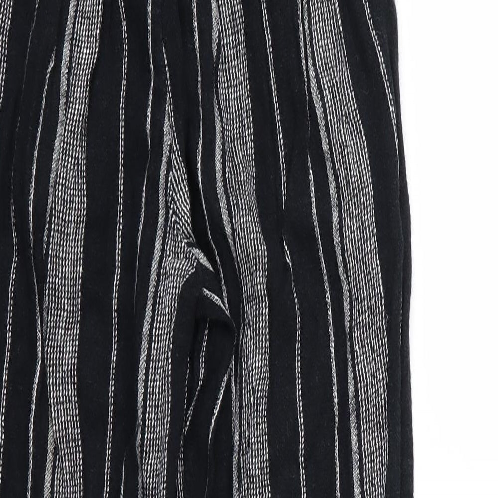 F&F Womens Black Striped  Trousers  Size 6 L24 in