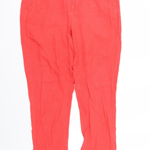 Peacocks Womens Red   Trousers  Size 10 L25 in