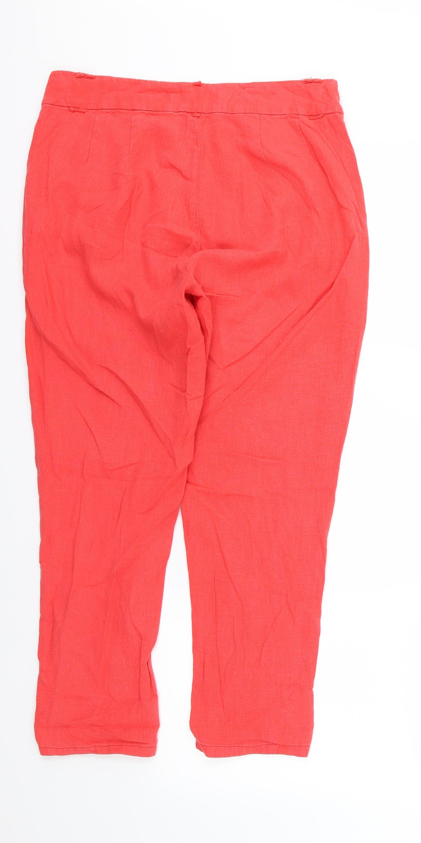 Peacocks Womens Red   Trousers  Size 10 L25 in