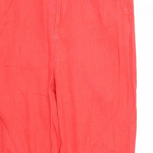 Peacocks Womens Red   Trousers  Size 10 L25 in