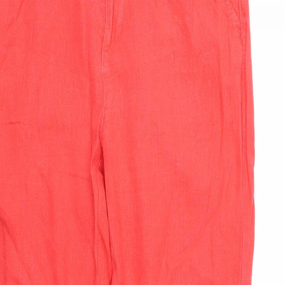 Peacocks Womens Red   Trousers  Size 10 L25 in