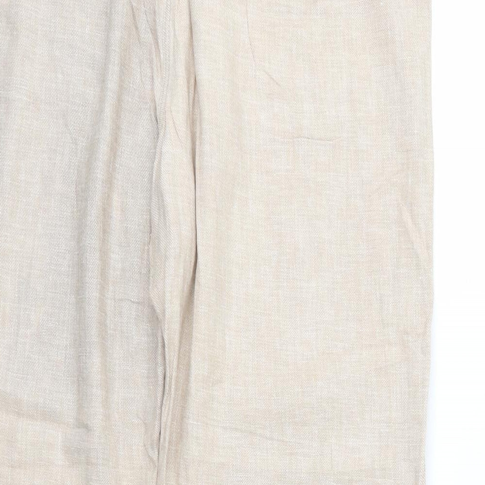 Nutmeg Womens Beige   Trousers  Size 14 L27 in