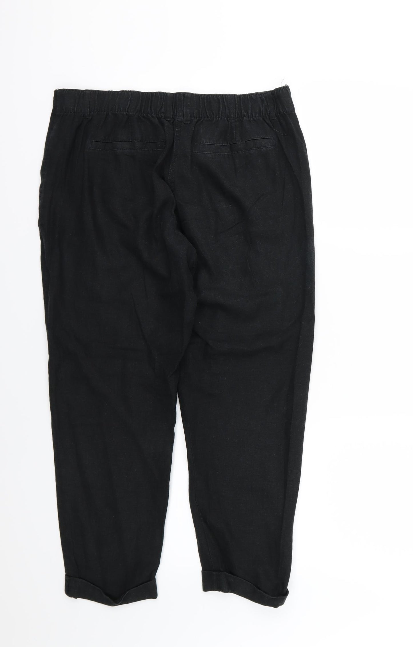 Marks and Spencer Womens Black   Trousers  Size 12 L25 in - Peg