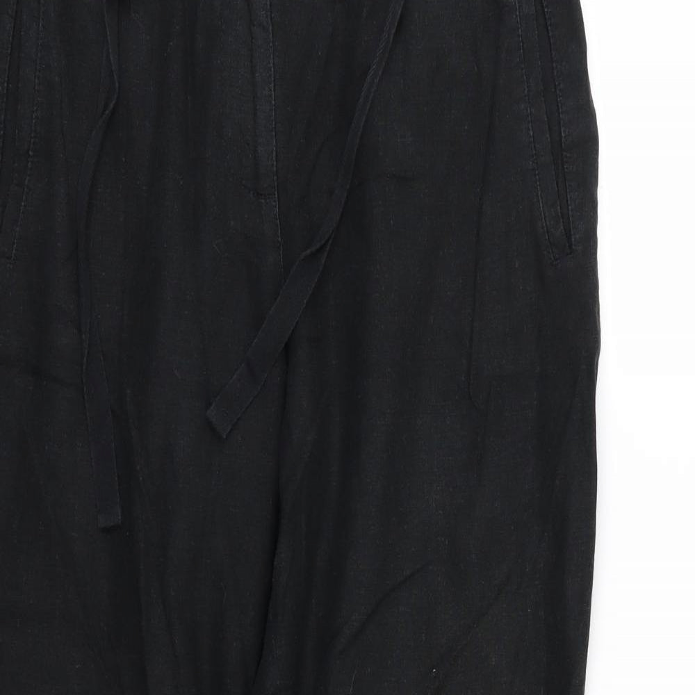 Marks and Spencer Womens Black   Trousers  Size 12 L25 in - Peg