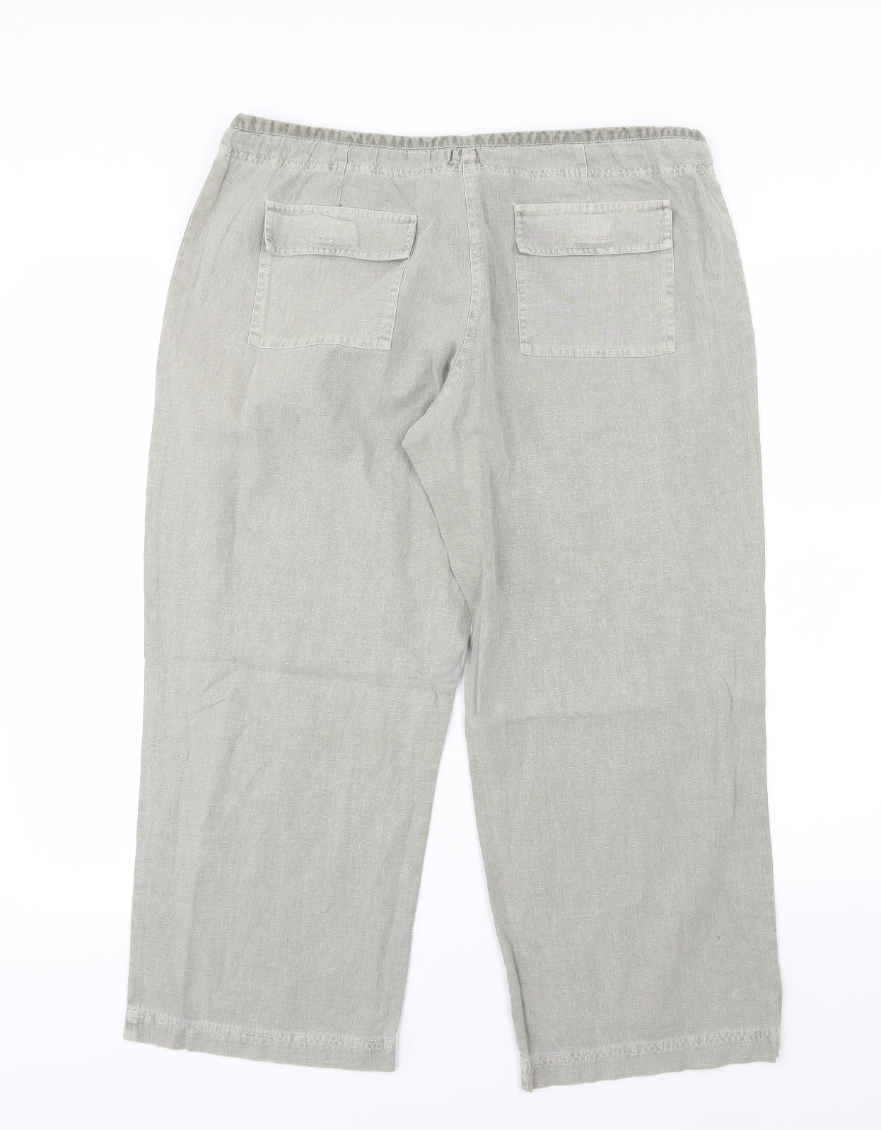 New Look Womens Grey   Cropped Trousers Size 14 L24 in