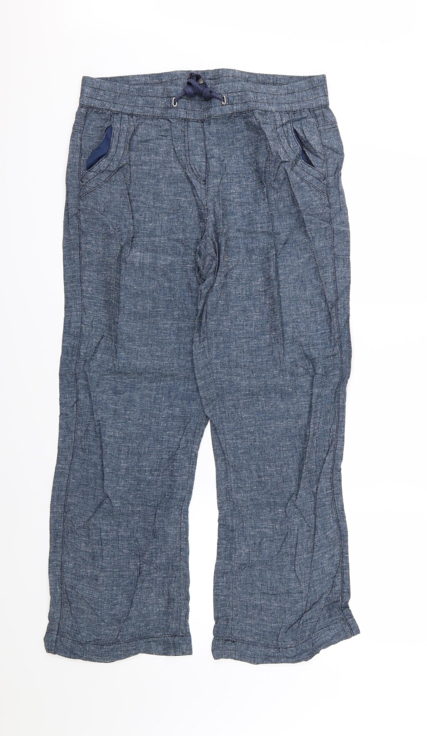 George Womens Blue   Trousers  Size 14 L28 in