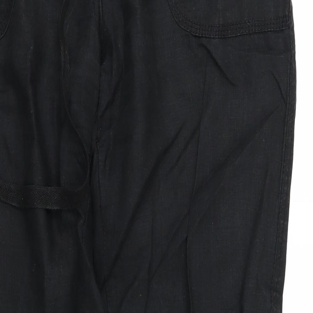 Denim & Co. Womens Black   Trousers  Size 14 L32 in