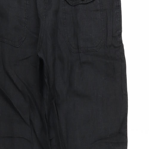 Denim & Co. Womens Black   Trousers  Size 14 L32 in
