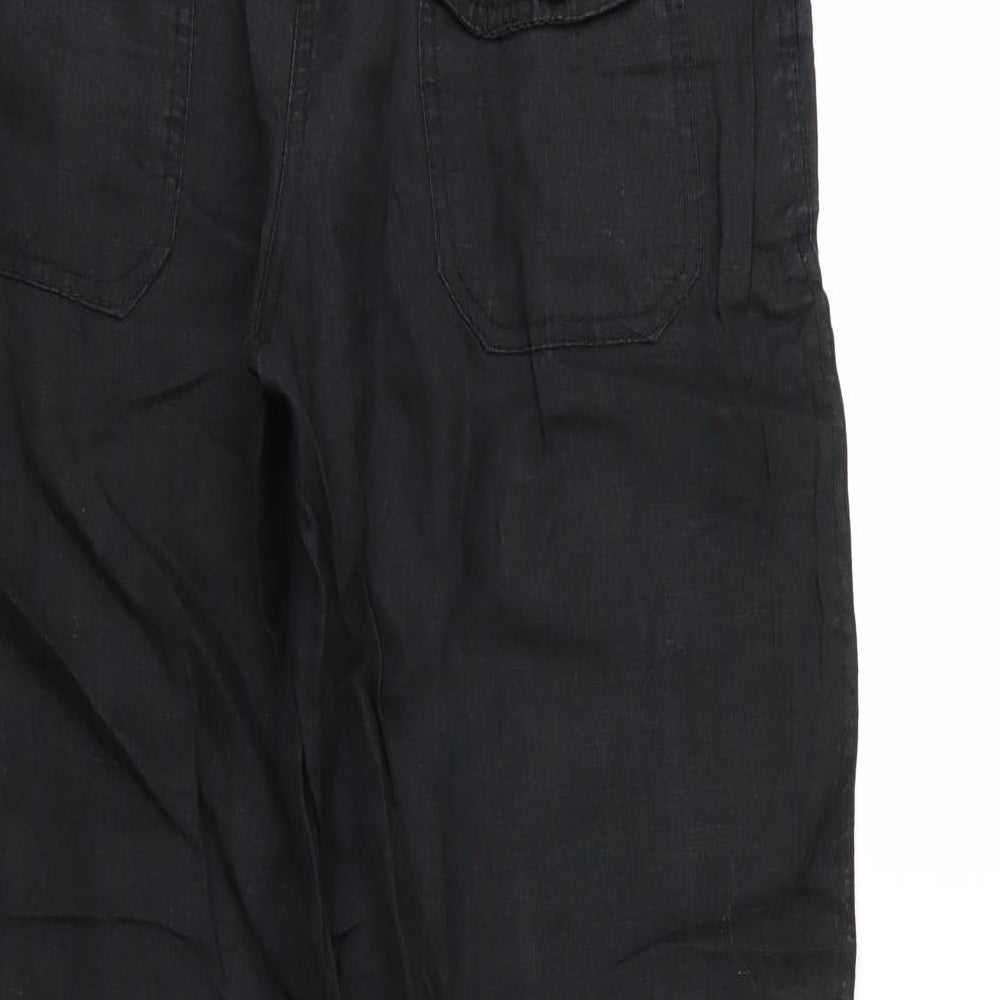 Denim & Co. Womens Black   Trousers  Size 14 L32 in