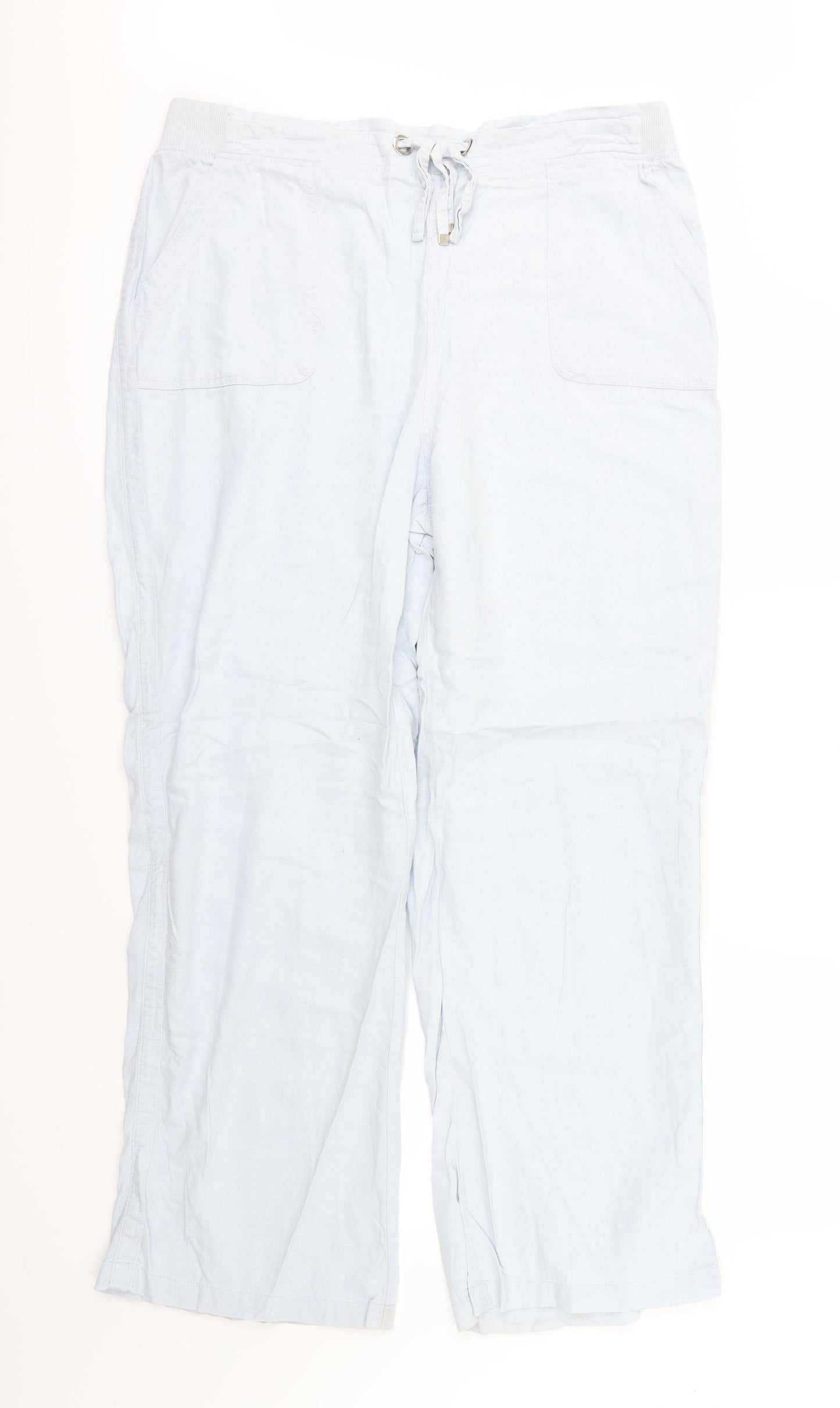 Peacocks Womens Blue   Trousers  Size 18 L31 in