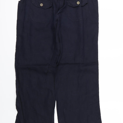 Denim & Co. Womens Blue   Trousers  Size 12 L30 in