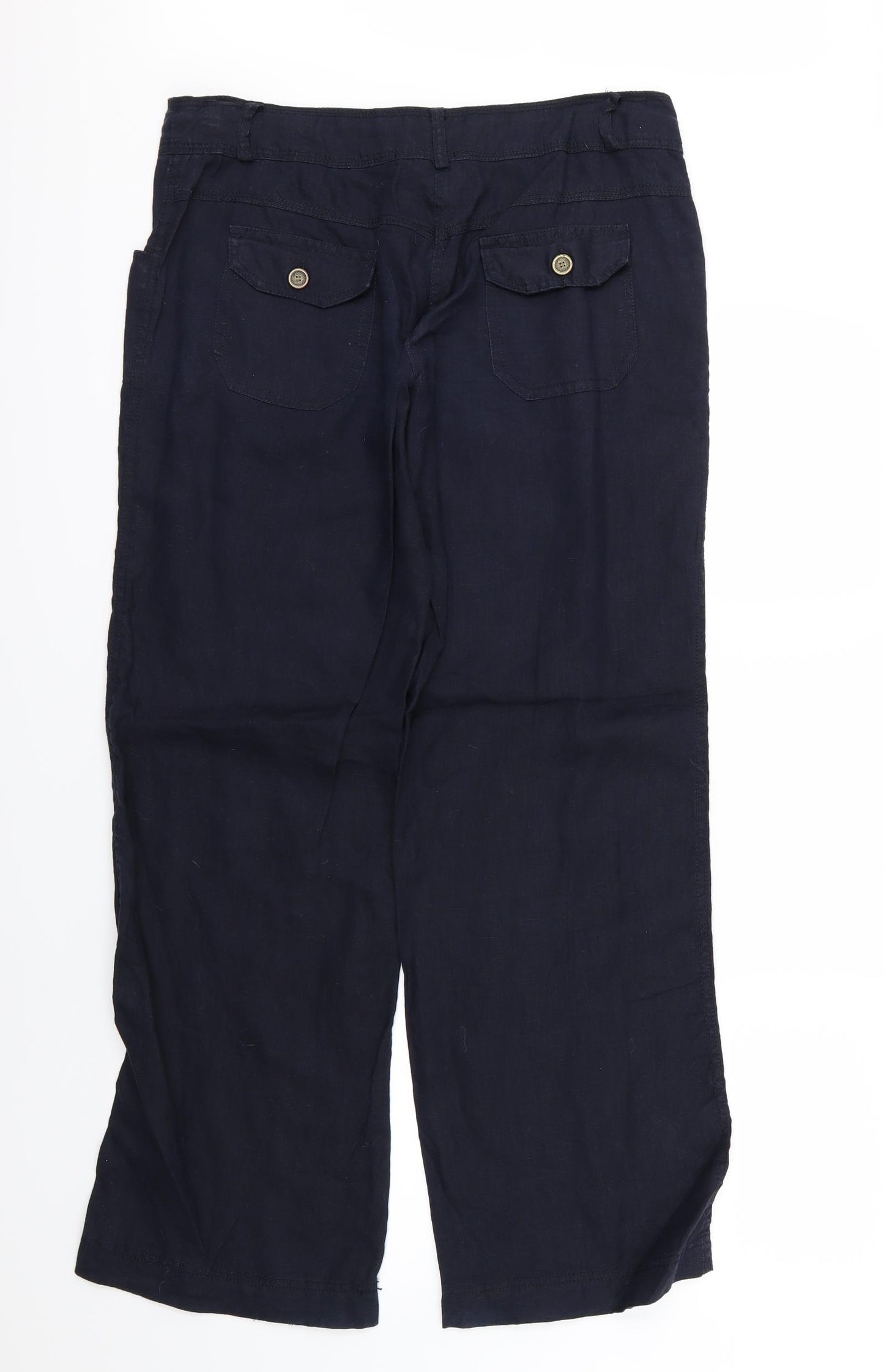 Denim & Co. Womens Blue   Trousers  Size 12 L30 in