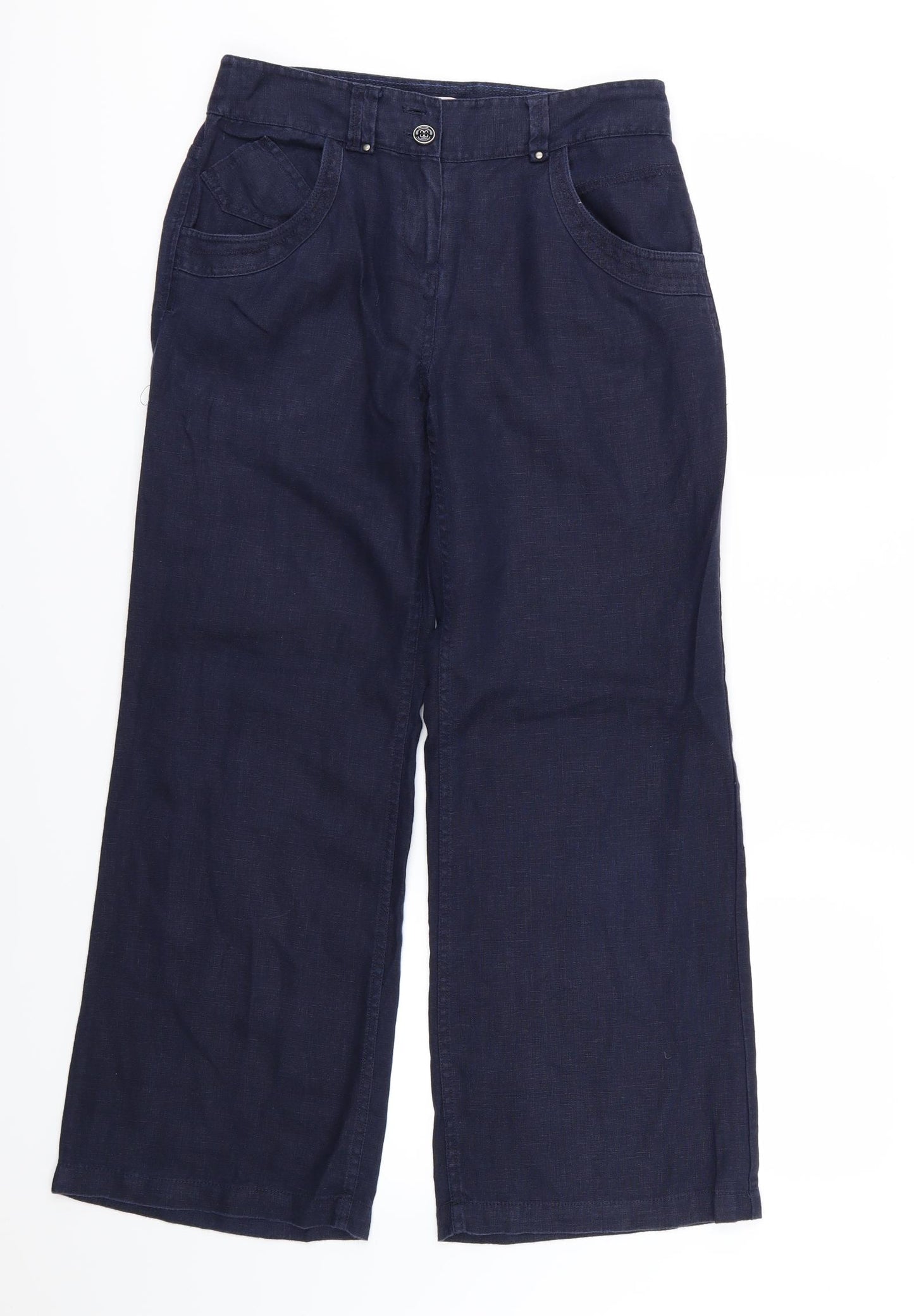 Per Una Womens Blue   Trousers  Size 8 L27 in
