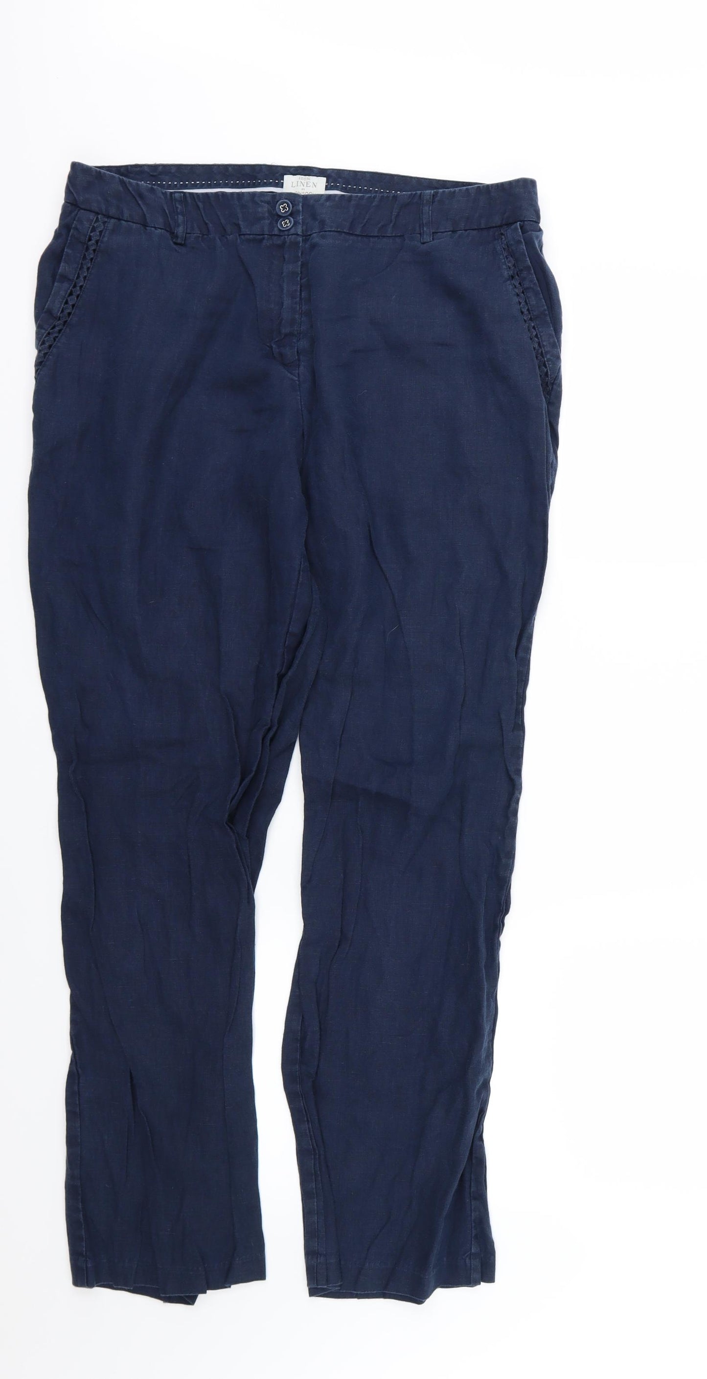 Monsoon Womens Blue   Trousers  Size 16 L30 in