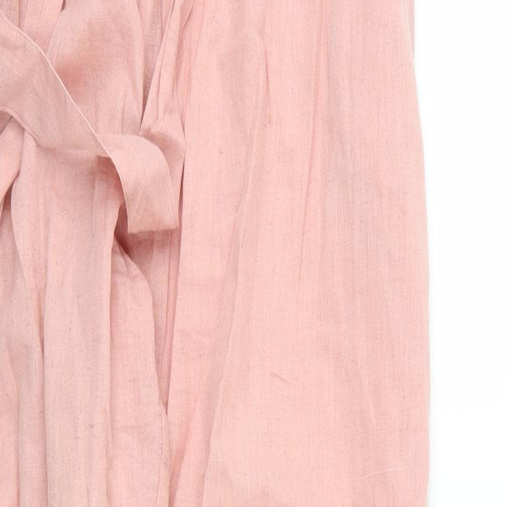 PRETTYLITTLETHING Womens Pink   Trousers  Size 8 L29 in