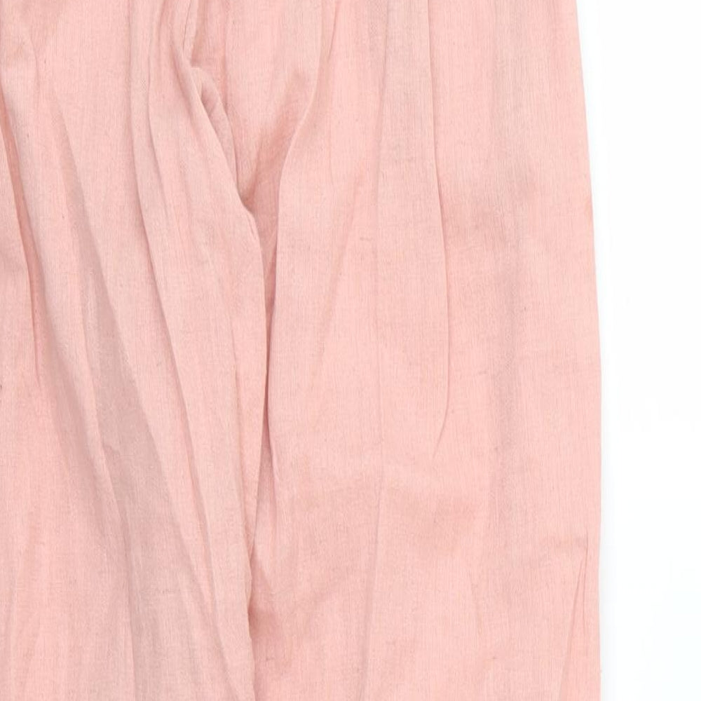 PRETTYLITTLETHING Womens Pink   Trousers  Size 8 L29 in