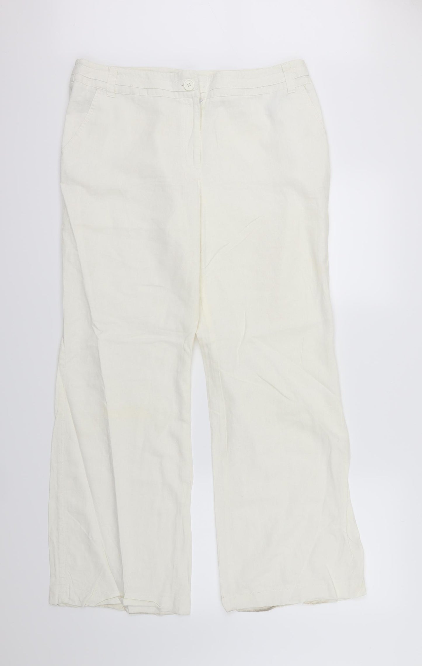 Papaya Womens White   Trousers  Size 16 L30 in