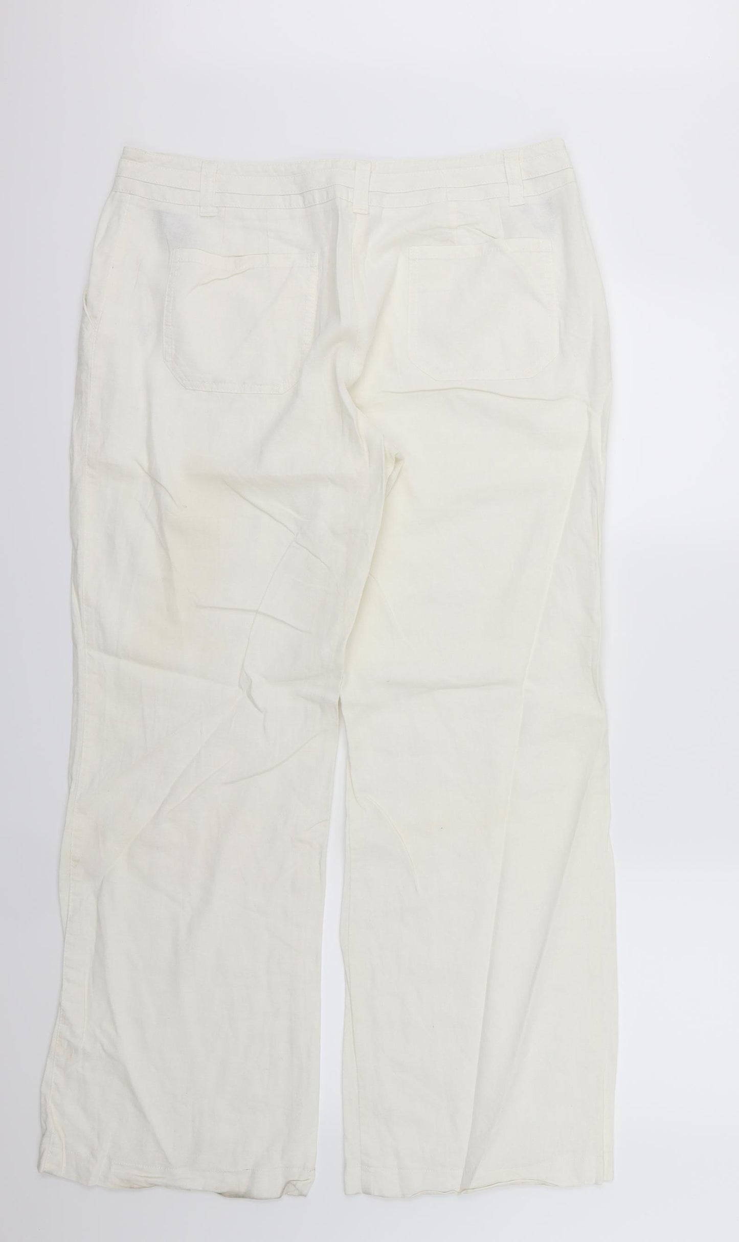 Papaya Womens White   Trousers  Size 16 L30 in