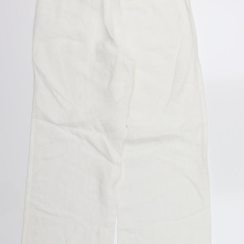 Marks and Spencer Womens White   Trousers  Size 10 L28 in