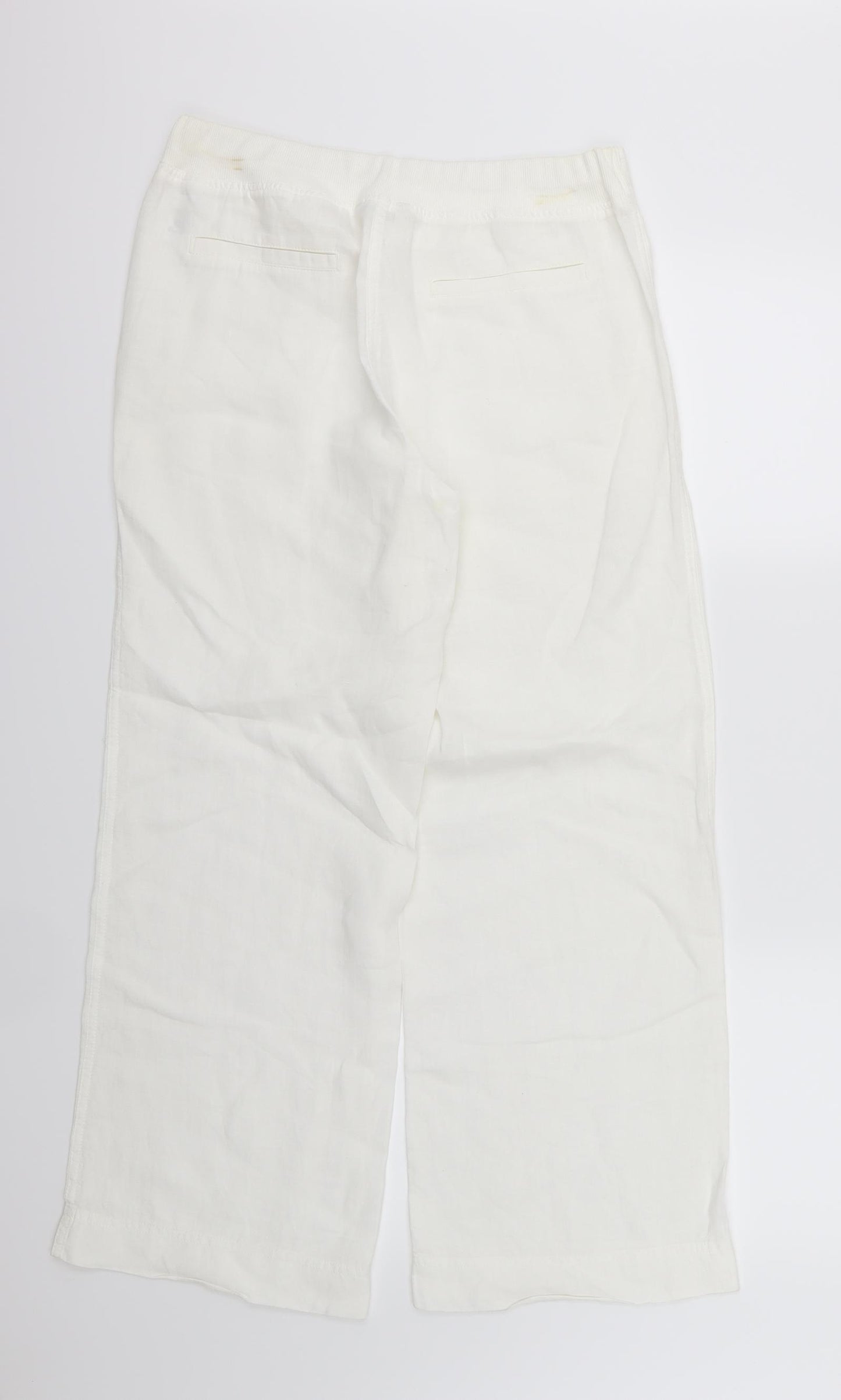 Marks and Spencer Womens White   Trousers  Size 10 L28 in