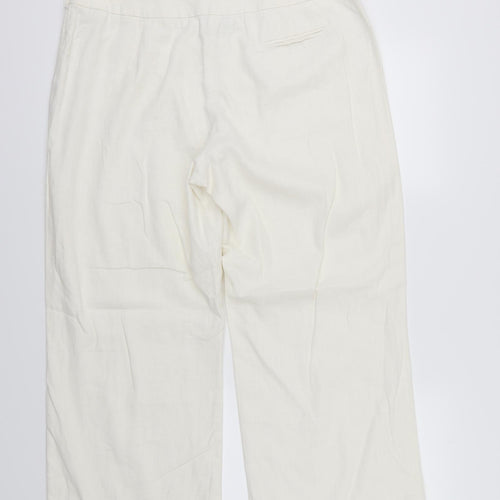BHS Womens White   Trousers  Size 16 L27 in