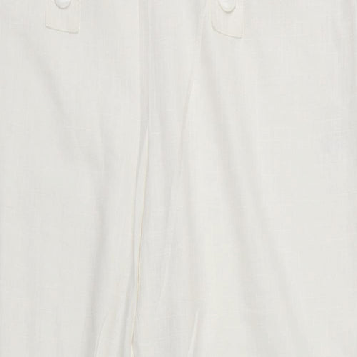 BHS Womens White   Trousers  Size 16 L27 in