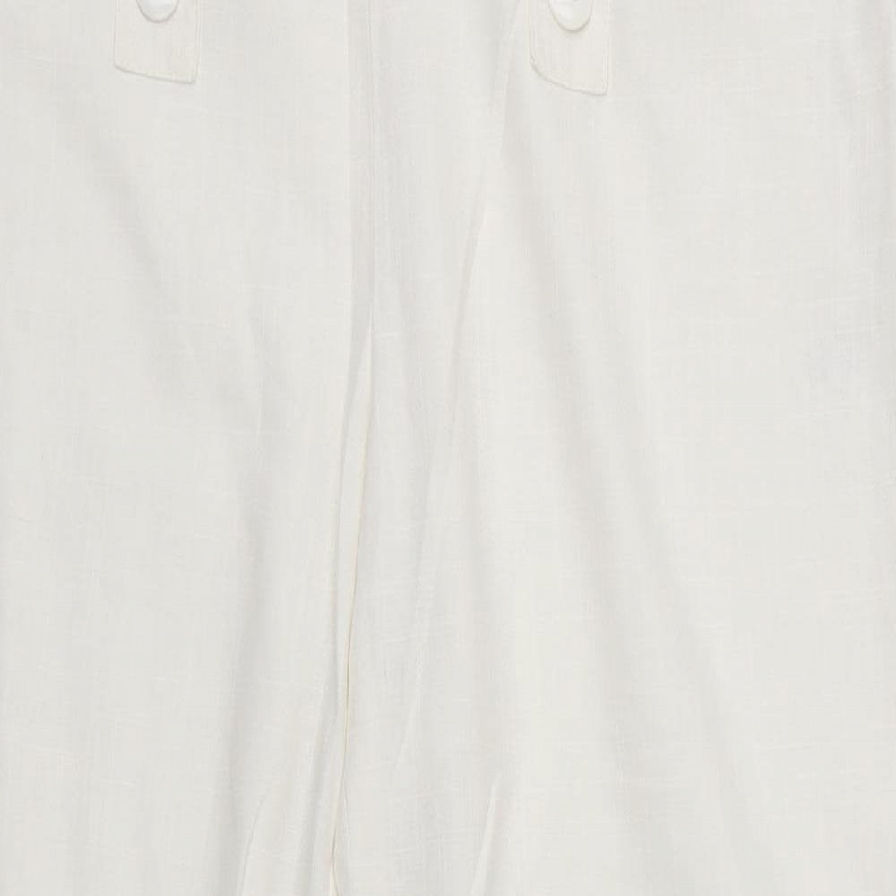 BHS Womens White   Trousers  Size 16 L27 in