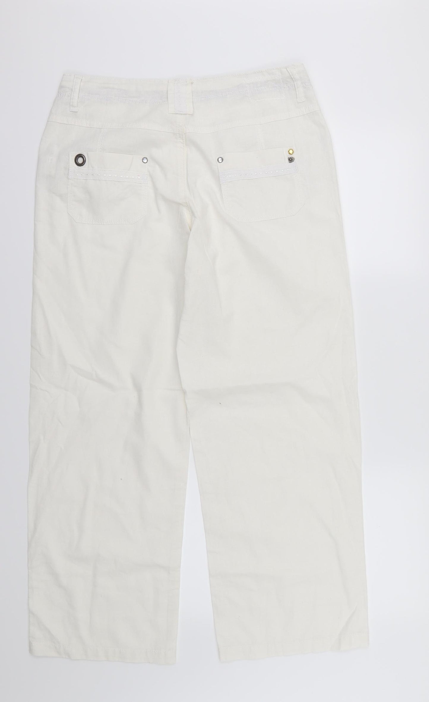 Select Womens White   Trousers  Size 12 L29 in