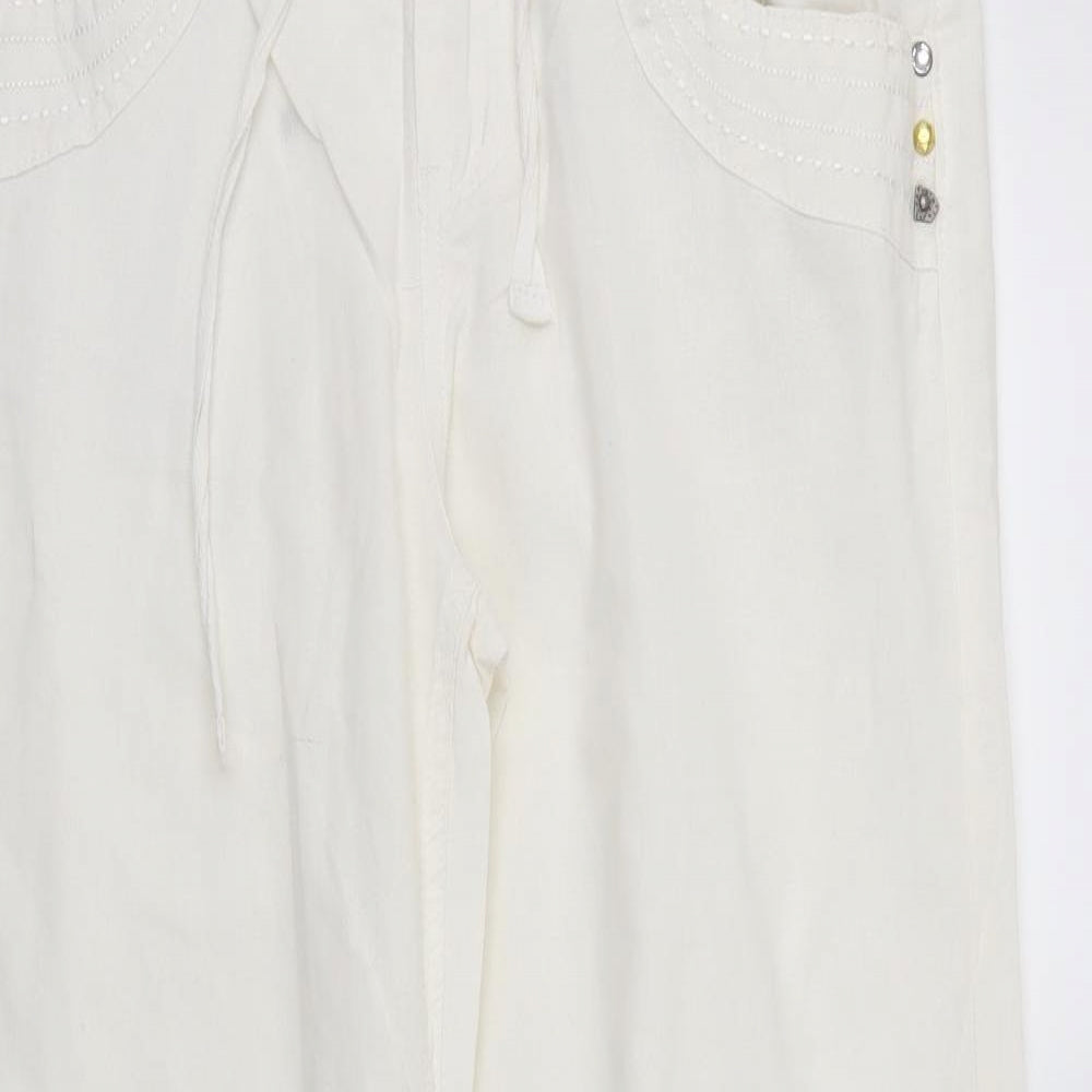 Select Womens White   Trousers  Size 12 L29 in