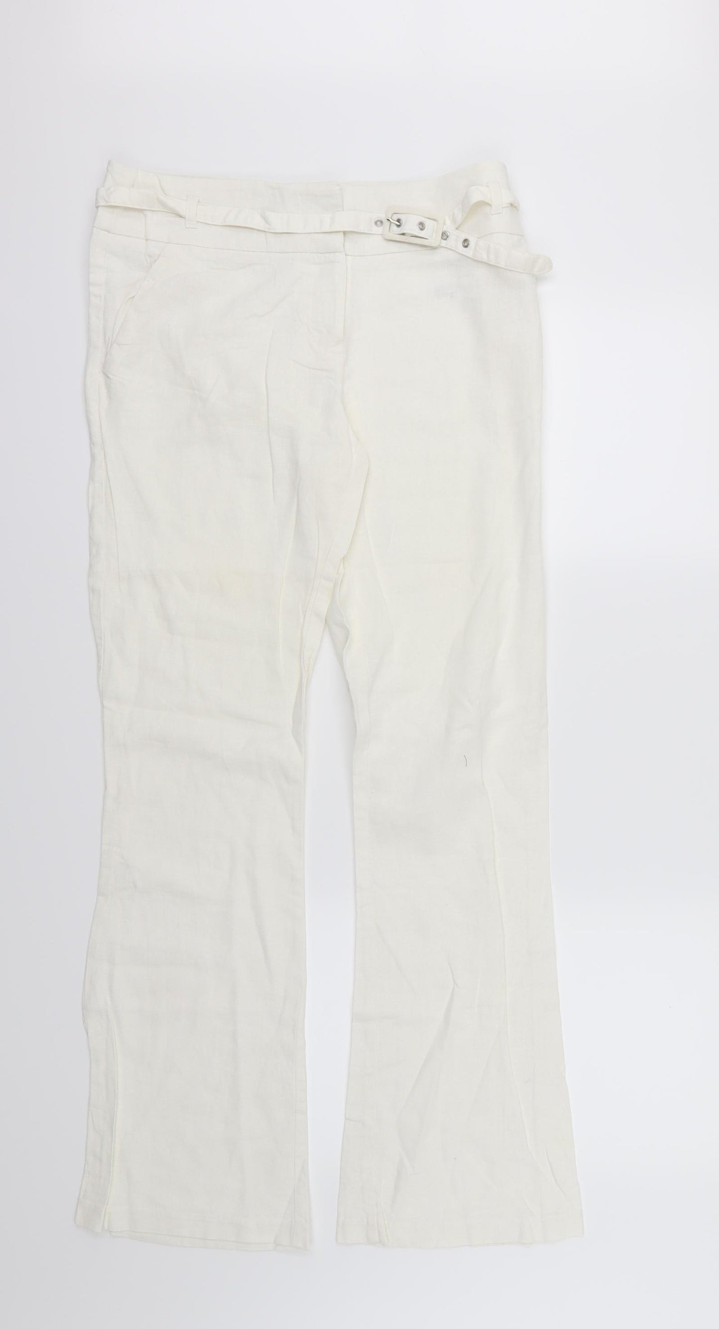George Womens White   Trousers  Size 12 L31 in