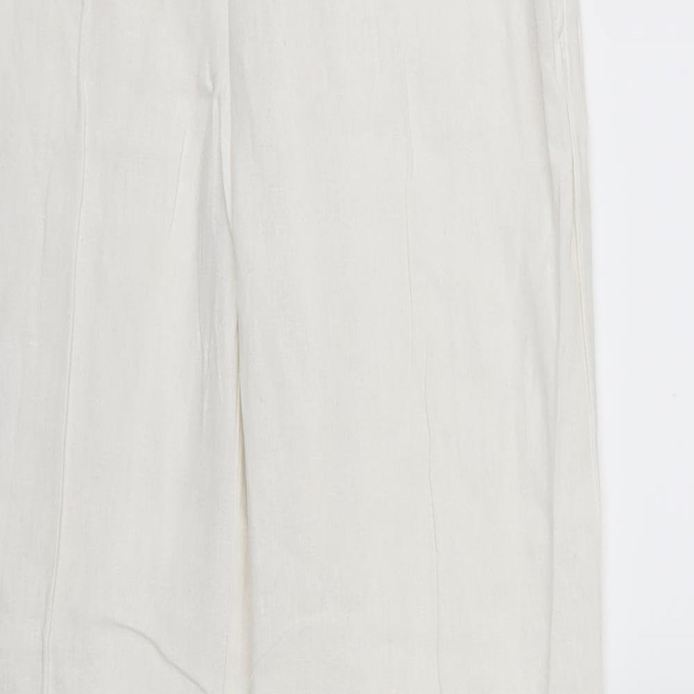 Marks and Spencer Womens White   Trousers  Size 10 L32 in