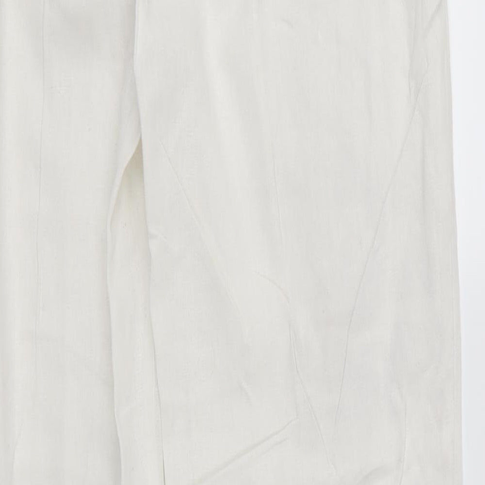 Marks and Spencer Womens White   Trousers  Size 10 L32 in